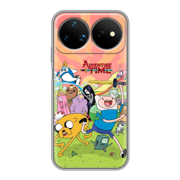 Силиконовый чехол на Huawei Nova 16 Ultra с принтом Adventure time Время приключений Силиконовый чехол на Huawei Nova 16 Ultra с принтом Adventure time Время приключений