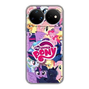 Силиконовый чехол на Huawei Nova 16 Ultra с принтом My little pony Дружба чудо Силиконовый чехол на Huawei Nova 16 Ultra с принтом My little pony Дружба чудо