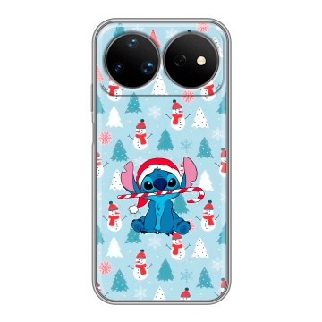 Силиконовый чехол на Huawei Nova 16 Ultra с принтом Стич Новый год
