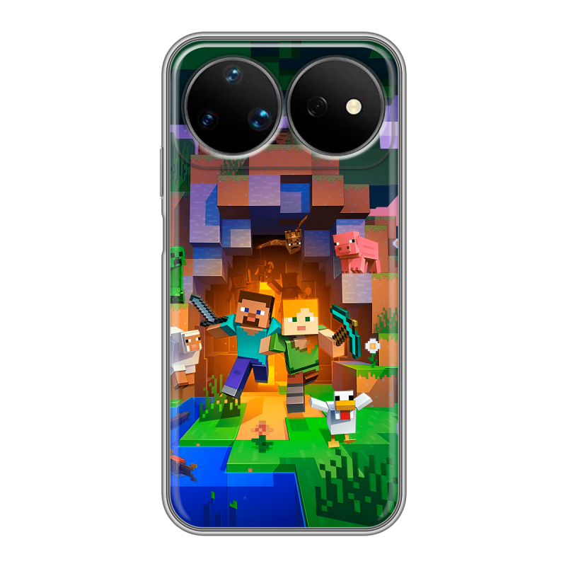 Силиконовый чехол на Huawei Nova 16 Ultra с принтом Майнкрафт Minecraft Силиконовый чехол на Huawei Nova 16 Ultra с принтом Майнкрафт Minecraft