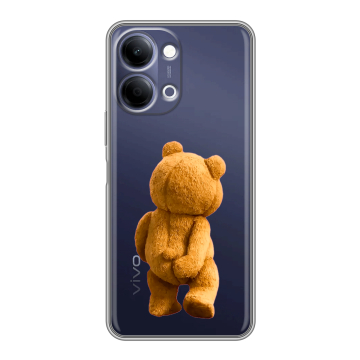 Силиконовый чехол на Vivo Y05 с принтом Медведь