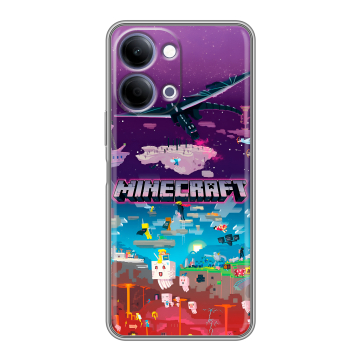 Силиконовый чехол на Vivo Y05 с принтом Майнкрафт Minecraft