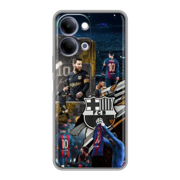 Силиконовый чехол на Vivo Y05 с принтом Messi Barcelona