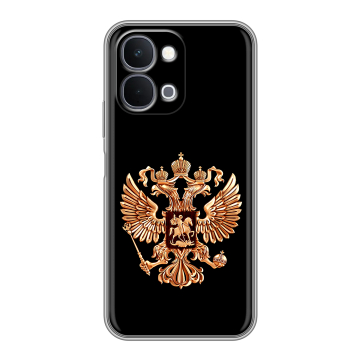 Силиконовый чехол на Vivo Y31d с принтом Герб России золотой