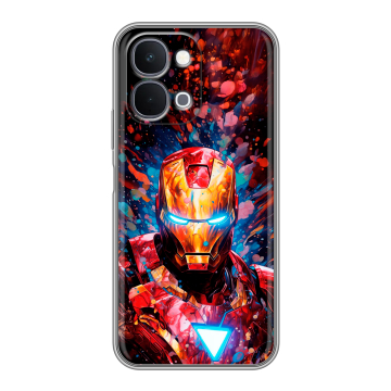 Силиконовый чехол на Vivo Y31d с принтом Железный человек Ironman