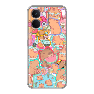 Силиконовый чехол на Vivo Y31d с принтом капибары