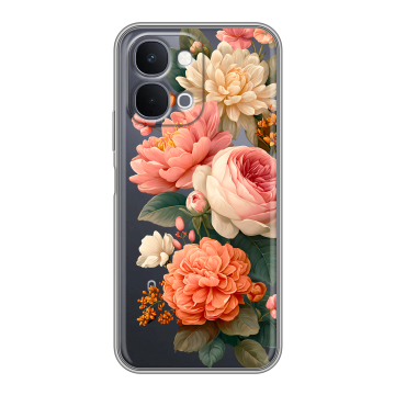 Силиконовый чехол на Vivo Y31d с принтом цветы Силиконовый чехол на Vivo Y31d с принтом цветы
