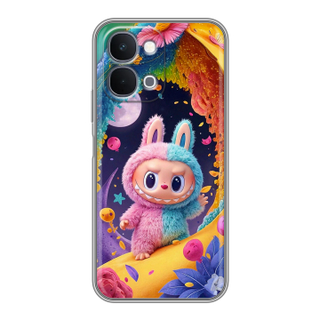 Силиконовый чехол на Vivo Y31d с принтом Labubu Лабубу