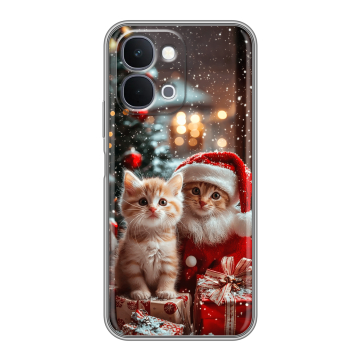 Силиконовый чехол на Vivo Y31d с принтом Новый год Силиконовый чехол на Vivo Y31d с принтом Новый год