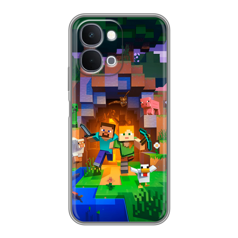Силиконовый чехол на Vivo Y31d с принтом Майнкрафт Minecraft Силиконовый чехол на Vivo Y31d с принтом Майнкрафт Minecraft