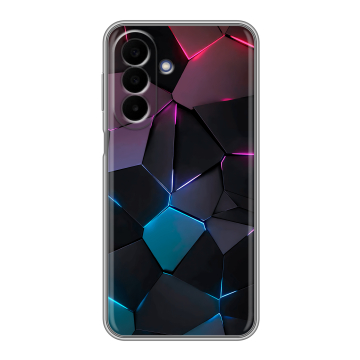 Силиконовый чехол на Samsung Galaxy A27 с принтом Геометрия неона