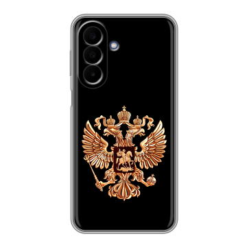 Силиконовый чехол на Samsung Galaxy A27 с принтом Герб России золотой Силиконовый чехол на Samsung Galaxy A27 с принтом Герб России золотой