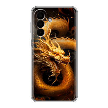Силиконовый чехол на Samsung Galaxy A27 с принтом Золотой дракон Силиконовый чехол на Samsung Galaxy A27 с принтом Золотой дракон