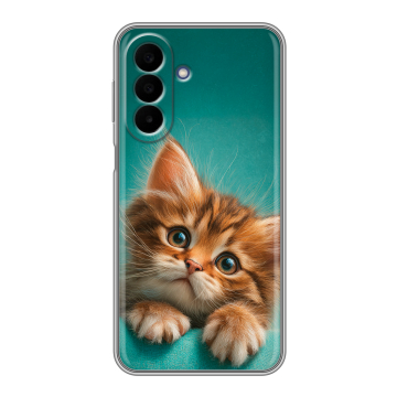Силиконовый чехол на Samsung Galaxy A27 с принтом котенок