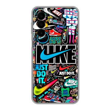 Силиконовый чехол на Samsung Galaxy A27 с принтом найк nike черный Силиконовый чехол на Samsung Galaxy A27 с принтом найк nike черный