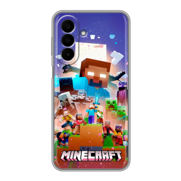Силиконовый чехол на Samsung Galaxy A27 с принтом Майнкрафт Minecraft Силиконовый чехол на Samsung Galaxy A27 с принтом Майнкрафт Minecraft