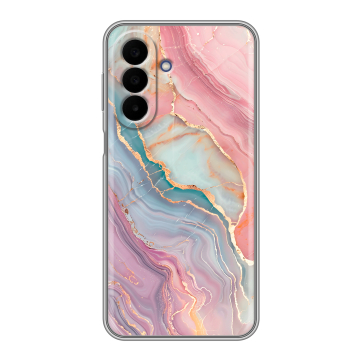Силиконовый чехол на Samsung Galaxy A27 с принтом розовый мрамор