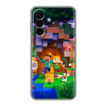 Силиконовый чехол на Samsung Galaxy A27 с принтом Майнкрафт Minecraft Силиконовый чехол на Samsung Galaxy A27 с принтом Майнкрафт Minecraft