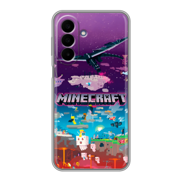 Силиконовый чехол на Samsung Galaxy A27 с принтом Майнкрафт Minecraft