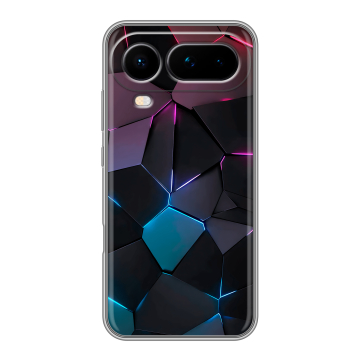 Силиконовый чехол на Honor Magic 8 Pro Air с принтом Геометрия неона
