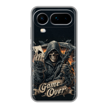 Силиконовый чехол на Honor Magic 8 Pro Air с принтом Скелет карты