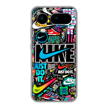 Силиконовый чехол на Honor Magic 8 Pro Air с принтом найк nike черный Силиконовый чехол на Honor Magic 8 Pro Air с принтом найк nike черный