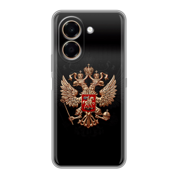 Силиконовый чехол на Honor X7e с принтом Герб России Силиконовый чехол на Honor X7e с принтом Герб России