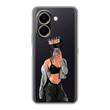 Силиконовый чехол на Honor X7e с принтом Женские принты Силиконовый чехол на Honor X7e с принтом Женские принты