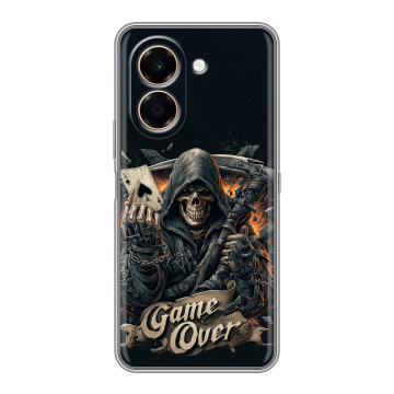 Силиконовый чехол на Honor X7e с принтом Скелет карты Силиконовый чехол на Honor X7e с принтом Скелет карты