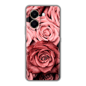 Силиконовый чехол на Honor X7e с принтом Цветы розы Силиконовый чехол на Honor X7e с принтом Цветы розы