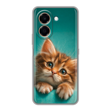 Силиконовый чехол на Honor X7e с принтом котенок Силиконовый чехол на Honor X7e с принтом котенок