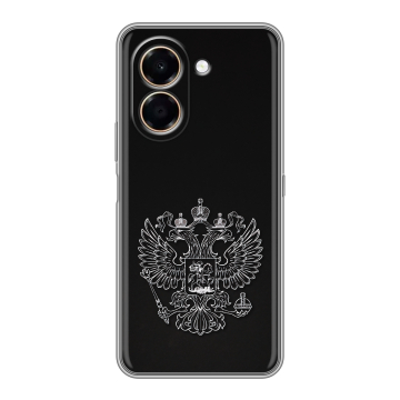 Силиконовый чехол на Honor X7e с принтом Герб России