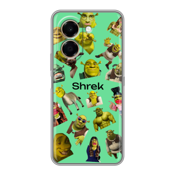 Силиконовый чехол на Honor X7e с принтом Шрек Shrek
