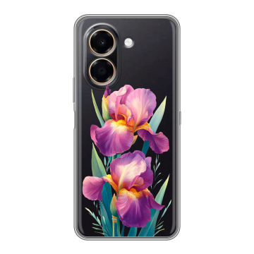 Силиконовый чехол на Honor X7e с принтом Цветы орхидеи