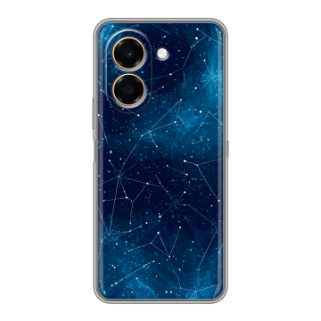 Силиконовый чехол на Honor X7e с принтом Космос звезды