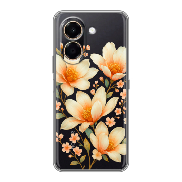 Силиконовый чехол на Honor X7e с принтом Цветы