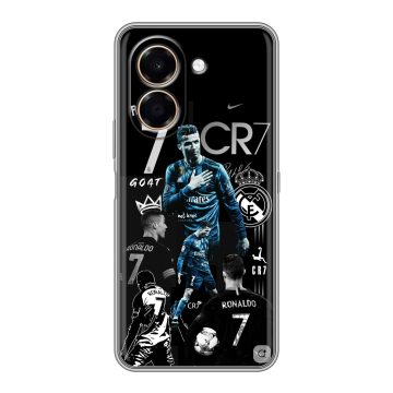 Силиконовый чехол на Honor X7e с принтом Реал Роналдо