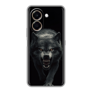 Силиконовый чехол на Honor X7e с принтом Волк Силиконовый чехол на Honor X7e с принтом Волк