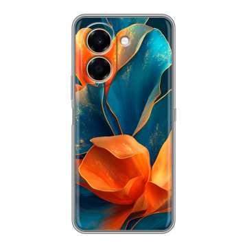 Силиконовый чехол на Honor X7e с принтом Цветы