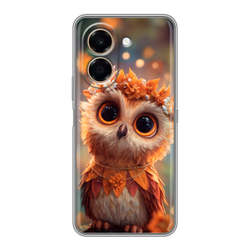 Силиконовый чехол на Honor X7e с принтом Милая сова