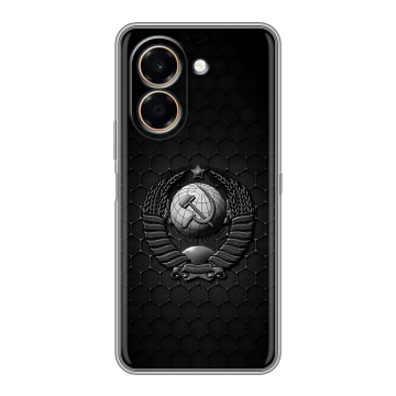 Силиконовый чехол на Honor X7e с принтом Герб Флаг СССР