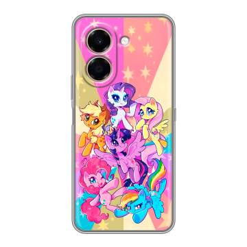 Силиконовый чехол на Honor X7e с принтом My little pony Дружба чудо Силиконовый чехол на Honor X7e с принтом My little pony Дружба чудо