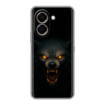 Силиконовый чехол на Honor X7e с принтом Волк