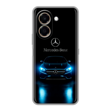 Силиконовый чехол на Honor X7e с принтом Mercedes Мерседес