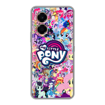 Силиконовый чехол на Honor X7e с принтом My little pony Дружба чудо Силиконовый чехол на Honor X7e с принтом My little pony Дружба чудо