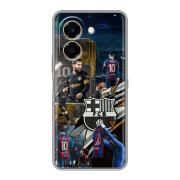 Силиконовый чехол на Honor X7e с принтом Messi Barcelona Силиконовый чехол на Honor X7e с принтом Messi Barcelona
