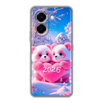 Силиконовый чехол на Honor X7e с принтом Новый год