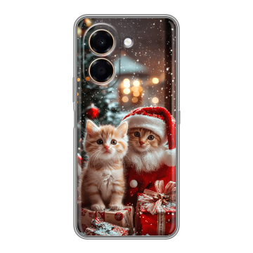 Силиконовый чехол на Honor X7e с принтом Новый год