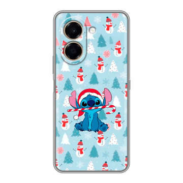 Силиконовый чехол на Honor X7e с принтом Стич Новый год Силиконовый чехол на Honor X7e с принтом Стич Новый год