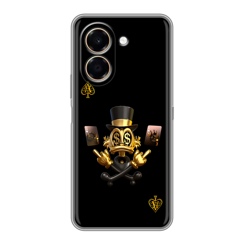 Силиконовый чехол на Honor X7e с принтом Золотой скрудж макдак Силиконовый чехол на Honor X7e с принтом Золотой скрудж макдак